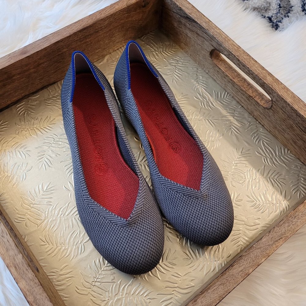 NWB Round Toe Rothy's Charcoal Flat